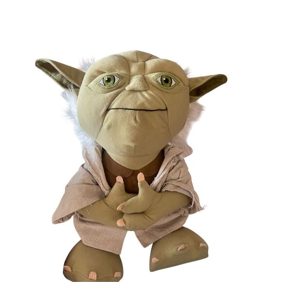 Underground Toys 2012 Star Wars Super Deluxe Talking Yoda Plush Stuffed Toy 14" - Picture 2 of 7